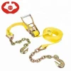3 Ton 9M length ratchet tie down with hook and chain