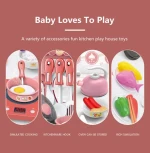 36pcs kitchen pretend play accessories toys for kids cooking set with cookware pots and play food educational learning tool