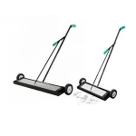 36" Heavy Duty Rolling Wheeled Magnetic Sweeper For Concrete, Carpet Or Grass Metal Cleaning