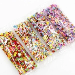 3D Polymer Fruits Slices DIY Nail Art Slime Supplies Charms Slime Making Kit Decoration Arts