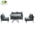 Import 4 pieces of traditional classic light gray PE thick cushion wicker rattan sofa garden furniture from China