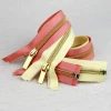 5# nylon designer zippers with gold teeth