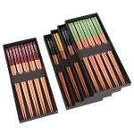 5 pairs Set Sushi Chop sticks Japanese Styles Wood Chopsticks