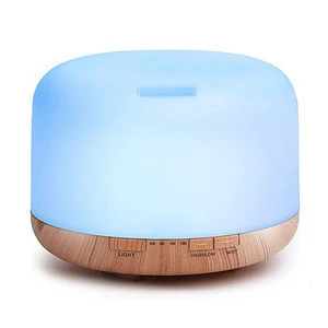 500ml high quality essential oil diffuser, 5 in 1 ultrasonic aromatherapy oil steam humidifier, with timer and auto off safety