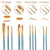 Import 50pcs artist paints brushes suppliers wooden handle watercolor acrylic paint artist brush nylon hair oil artist painting brush from China