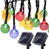 6.5m 30 LED Colorful Solar Powered String Light Bubble Crystal Ball Lamp for Christmas Halloween Wedding Party Garden Decoration