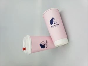 700 ML double wall reusable milk tea cups with logo
