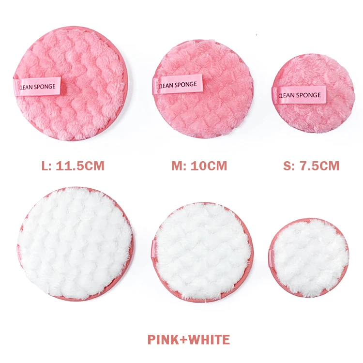 7.5CM/10CM/11.5CM Washable Reusable Custom Logo Cotton Remover Rounds  Face Cleansing Makeup Remover pad