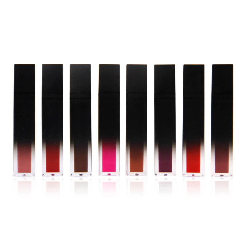 8 Colors Liquid Lip Gloss Private Label Custom Logo Matte Lipstick Long Lasting Clear Lipgloss