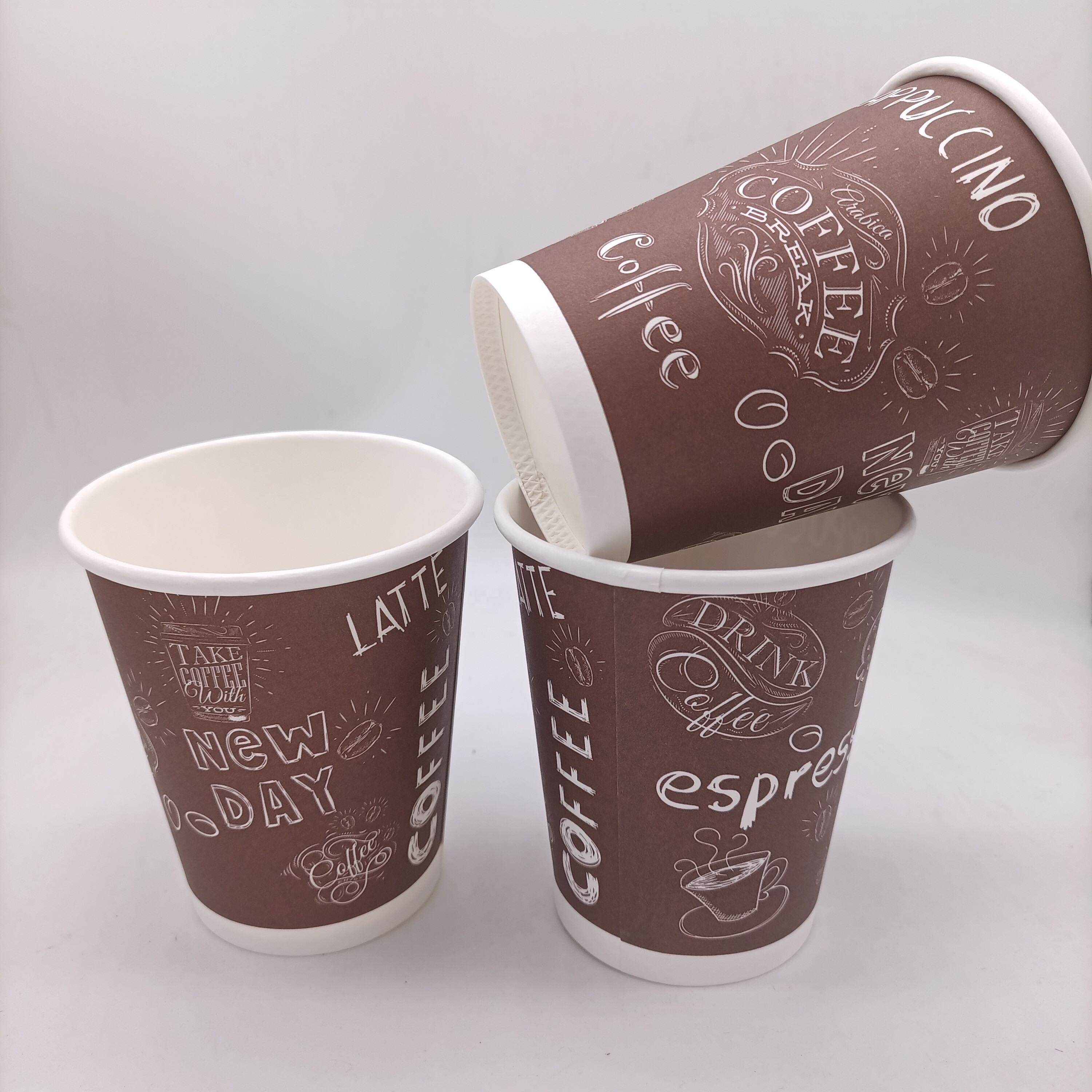 Buy 8oz Brown Color Hot Coffee Paper Cup With Lid from Anqing Laike ...