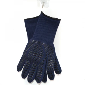 932F Extreme Heat Resistant Glove  Oven BBQ Grill Glove with Food Silicone Gel