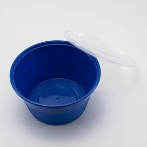 Buy 950ml Blue Disposable Pp Plastic Takeaway Bowl For Food