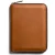 Import A5 notebook Premium Leather Compendium Portfolio Brown PU Folder Organizer with Zip Closure and Writing Pad from China