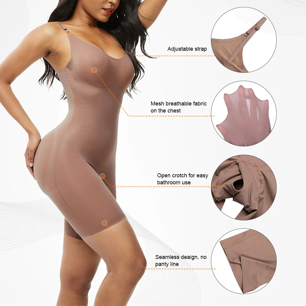 Abdomen Tummy Control Plus Size Butt Lifter Slimming Shapewear Women Full Body Shaper