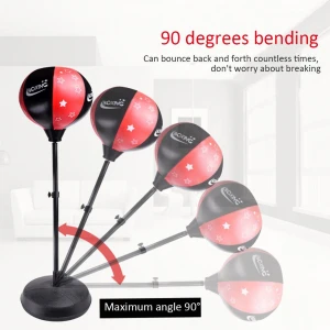 Adjustable Fitness Boxing Punch Pear Speed Ball Relaxed Boxing Punching Bag Speed Bag For Kids Children+Glove+Pump+Base+ Poles