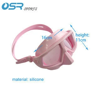 Adult Freediving mask curved frame low volume silicone for snorkeling spearfishing scuba diving anti-fog