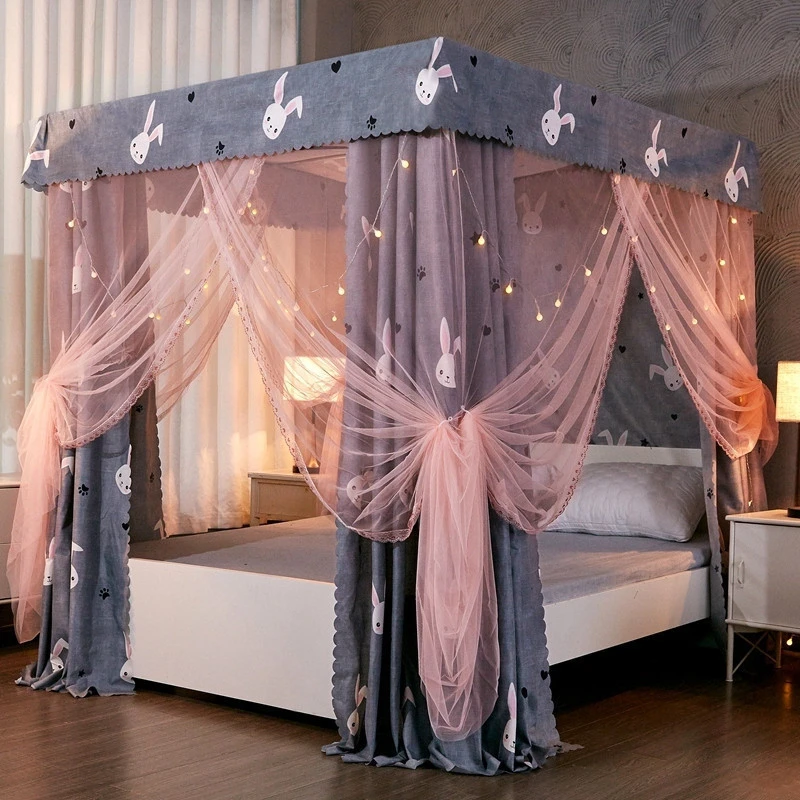 All - round anti - dust and light curtain anti - mosquito net - love single curtain