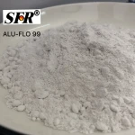 ALU-FLO 99 high-purity refractory slab-shaped corundum-based castable for contact with molten metal