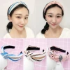 Amazon ebay hot sale colorful knotted bowknotted striped dot head band casual streetwear hairband for women