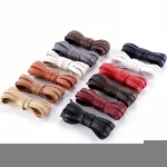 Amazon Hot Sale Custom Unisex Cotton Waxed Shoelaces String Cord Replacement Waxed Shoe Laces Boots Leather Wax Lace