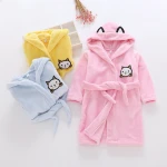 Amazon Hot Sale Soft Unisex Girls Boys Kids Breathable Animal Baby Hooded Bathrobe