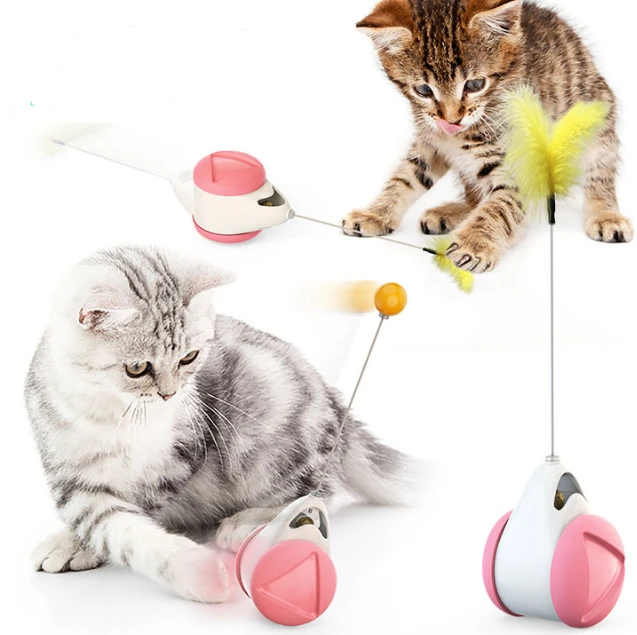 Amazon Hot Selling Luxury Pet Cat Robot Toys Cat Interactive Tumbler Teaser Ball Toy