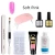 Import Amazon Hot UV Nail Glue Sale Poly Nail Extension Gel Kit with 2 Bottle Nails Base and Sealing Glue from China