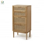 Antique Living Room Rattan Cabinet Shoe Rack Cabinet