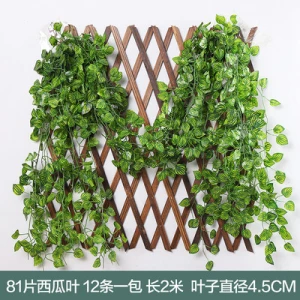 Artificial Plants Green Ivy Leaves Artificial Grape Vine Parthenocissus Foliage Leaves Home Wedding Bar Decoration