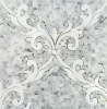 August White Carrara and White Thassos Marble Tile beautifully crafted home or living space waterjet mosaic tiles