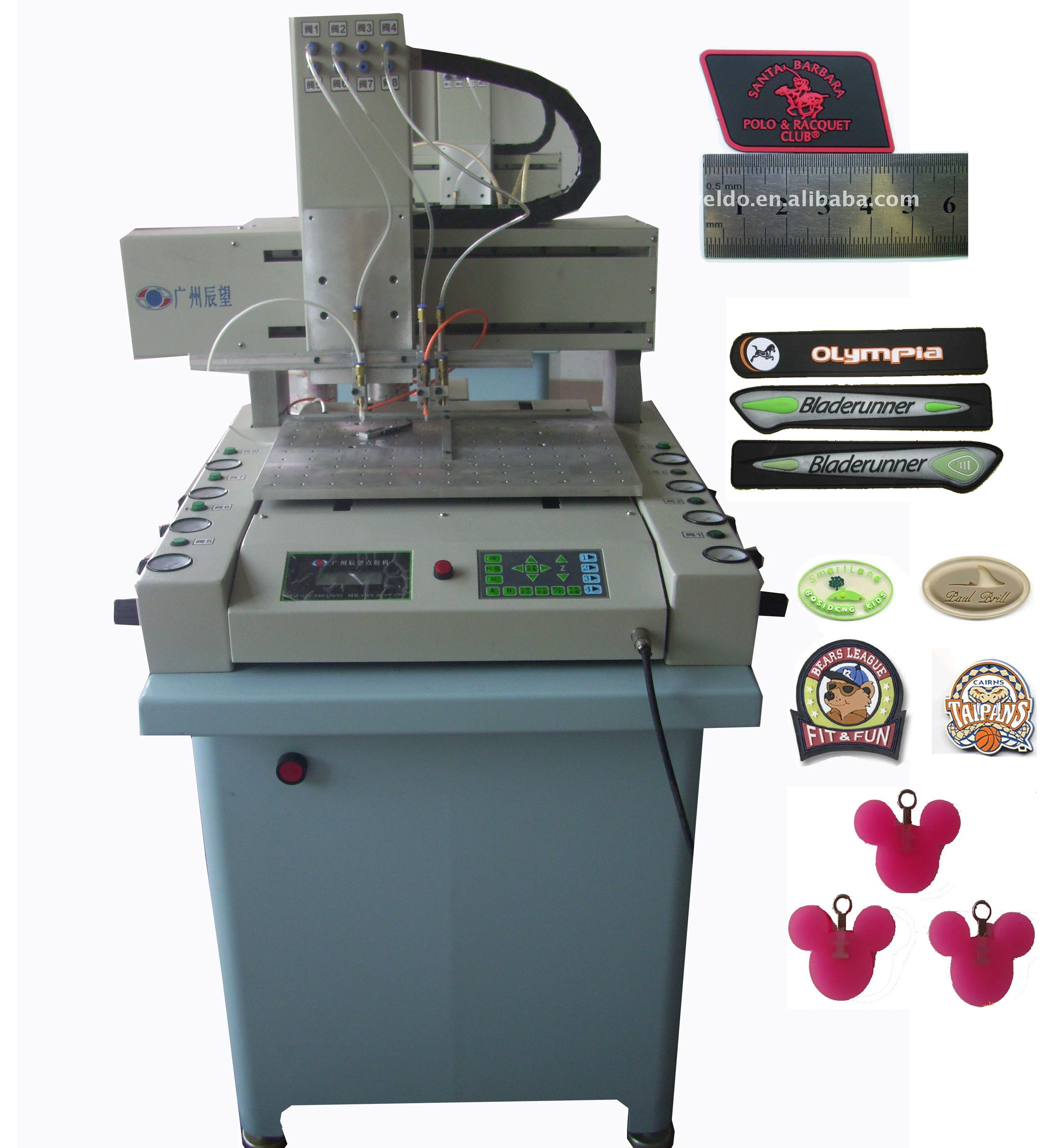 automatic PVC label machine/ rubber patch dispenser machine
