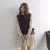Import Autumn wear new pure color sleeveless sweater vest loose show thin slit womens waistcoat from China