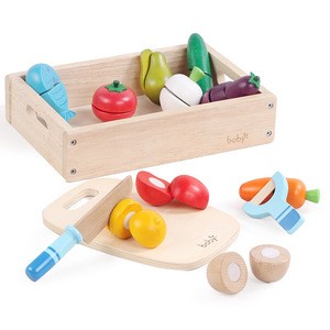 baby girl boy fruit vegetable simulation toys wooden kids kitchen toy set