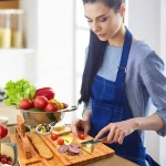 Bamboo Cheese Board Set Cheese Tray with Slate Board and Tool Holder
