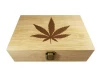 Bamboo Wood Hinged Cigar Storage Stash Box -8.5 x 6 x 2.5 Inches