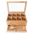 Import Bamboo wooden Big Chest in Natural Color with a Clear Acrylic Lid Tea bag Box and Condiment Storage Drawer for Sugar and Spoons from China
