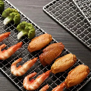 BBQ Stainless Steel 304 Barbecue Mesh Rectangular Barbecue Grill Outdoor Barbecue Tool