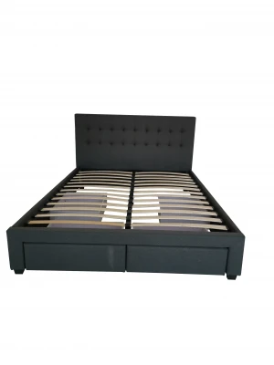 Bed with drawers bedroom furniture modern fabric bed factory hot sale upholstery bed frame