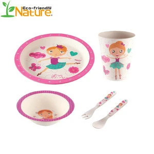 Best Bamboo Trending Products New Organic Bamboo Fiber Baby Tableware