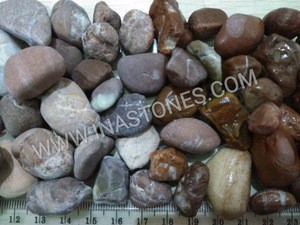 Best choice Indonesia natural maroon pebble stone for garden pot
