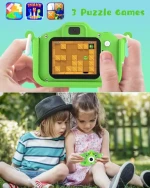 Best HD Kids Digital Camera Toddler with Cartoon Soft Silicone Cover 32GB SD Card Birthday Gifts for Kids Selfie Camera Toys