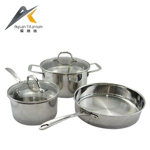 Best price OEM mirror inside and outside amc cookware price set with cast steel handle and knob