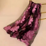 Best Selling Scarf Hijab Women Long Scarf Print Pattern Version Of Organza Cut Flower Scarf