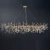 Import Big Drop Clear Crystal Copper Water Chandelier Round Pendant Lamp Brass Branch Hotel Lights Living Room Restaurant Bar Lighting from China