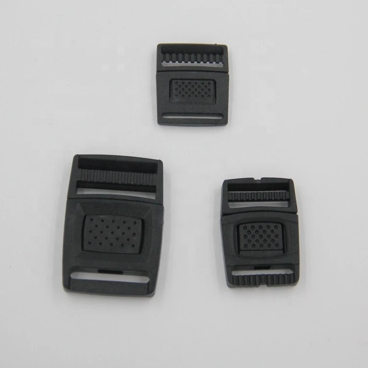 Black center plastic quick release clips buckle for bag