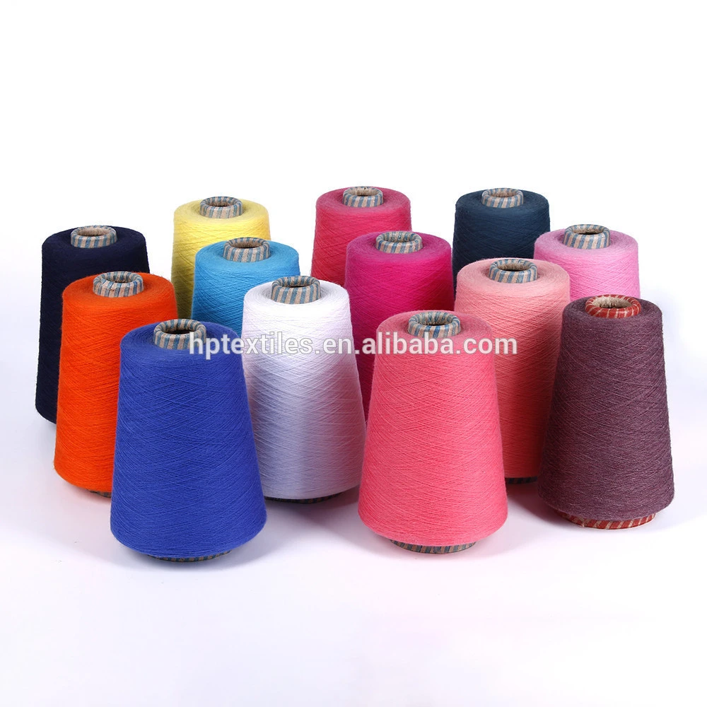 Blended Colors 10-30s oe recycled cottonsemi conical cone yarn for knitting machine
