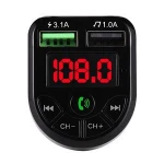 Bluetooth Car Kit FM Transmitter Handfree Car MP3 Audio Player Voltage Detection Dual USB Car Charger with bluetooth