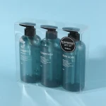 Body Wash plastic bottle 2024 new arrival empty blue Ready to Ship round 500ml*3 shampoo bottle with pump cap