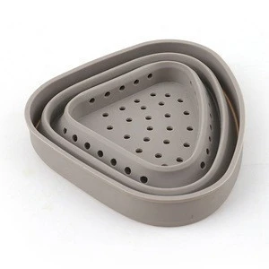 BPA Free china kitchen collapsible mesh basket silicone foldable fruit vegetable colanders &amp; strainers