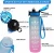 Import BPA Free plastic Half Gallon Motivational Water Bottle with Straw Time Marker 32 oz Reusable Frosted Large Sport Water Bottle from China